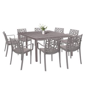 Set mobilier de grădină Alina 8+1 cappuccino