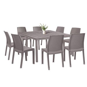 Set mobilier de grădină Monza 8+1 cappuccino