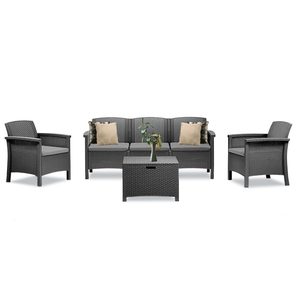 Set de mobilier de grădină Venus II cu 5 locuri, grafit