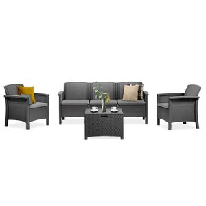 Venus 5 seater set de mobilier de grădină grafit