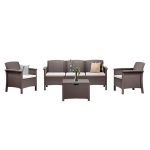 Set de mobilier de grădină Venus cu 5 locuri, culoare cappuccino