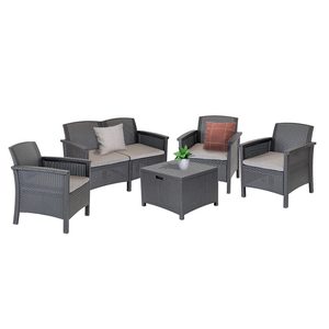 Venus II Big 5 locuri set de mobilier de grădină grafit
