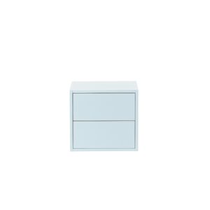 Boxie 2 sertare dulap de perete 40x40x37 cm albastru