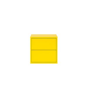 Boxie dulap de perete cu 2 sertare 40x40x37 cm galben
