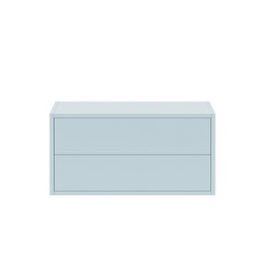 Boxie 2 sertare dulap de perete 40x80x37 cm albastru