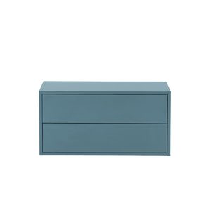 Boxie 2 sertare dulap de perete 40x80x37 cm albastru petrol