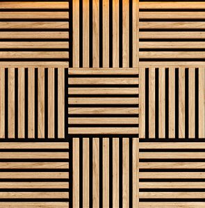 Modul riflaj MDF decorativ LDA PREMIUM de tip panou acustic, Stejar Saragossa, 30x30 cm