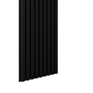 Riflaj MDF decorativ LDA PREMIUM de tip Panou Acustic, Negru, 260x40 cm