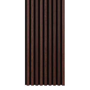 Riflaj MDF decorativ LDA PREMIUM de tip Panou Acustic, Stejar Maro inchis, 260x40 cm