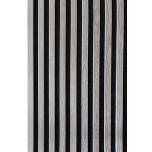 Riflaj MDF decorativ LDA PREMIUM de tip Panou Acustic, Stejar Grafit, 260x40 cm