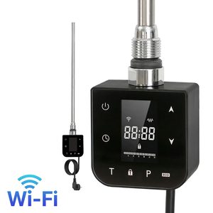 Wifi încălzire cartuș uscător de prosoape pentru radiator cu termostat digital 400W negru