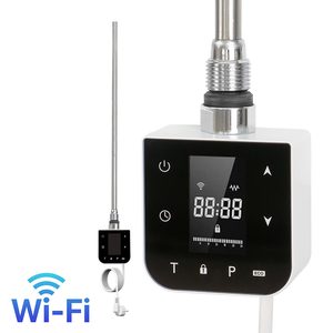 Wifi încălzire cartuș uscător de prosoape pentru radiator cu termostat digital 600W alb