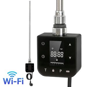 Încălzitor cu cartuș Wifi pentru uscător de prosoape cu termostat digital 800W negru