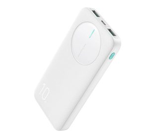 JOYROOM Încărcător de urgență JOYROOM 2 prize USB+Type-C (10000mAh, 12W, încărcător rapid PD, indicator LED) ALB