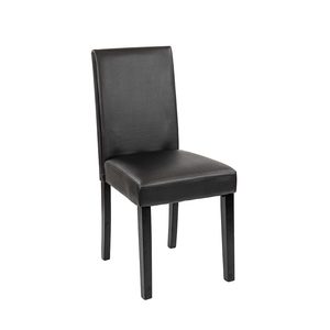 Scaun de sufragerie Kelly din piele neagră
