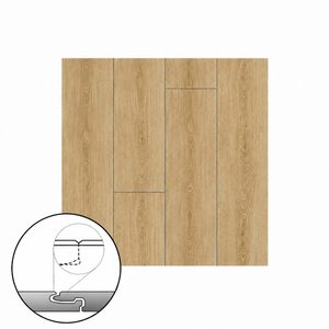 Parchet laminat din stejar de pădure, 7 mm, AC4, cu margini rotunjite, 1220x198x7 mm
