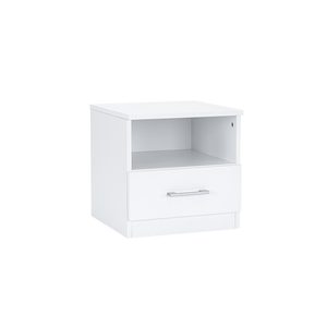 Nightstand Miami 1 sertar 40x40 cm alb-alb
