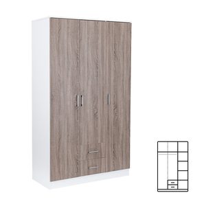 Dulap Miami 120x205 cm stejar York-alb