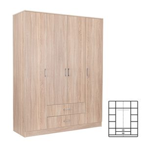 Dulap Miami 160x205 cm stejar sonoma-stejar sonoma