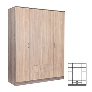 Dulap Miami 160x205 cm stejar Sonoma-stejar York