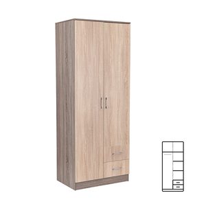 Dulap Miami 80x205 cm stejar Sonoma-stejar York