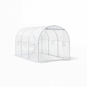 Solar gradina 200x200x300 cm, transparenta (cadru ranforsat + folie)