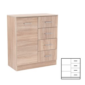 Comodă Miami cu 1 ușă și 4 sertare 80x92 cm stejar sonoma-stejar sonoma