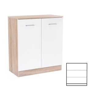 Comodă Miami cu 2 uși 80x92 cm alb-stejar sonoma