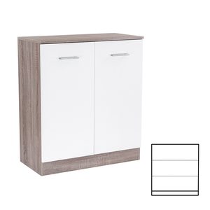 Comodă Miami cu 2 uși 80x92 cm alb-stejar York