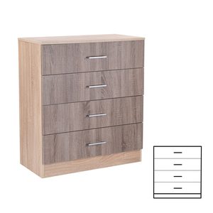 Comodă Miami cu 4 sertare 80x92 cm stejar York-stejar Sonoma