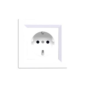 Priză cu împământare Nova 16A 250V cu cadru alb