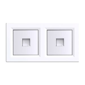 Nova dublă mufă UTP RJ-45 cu cadru alb