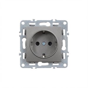 Priză cu împământare Nova 16A 250V gri