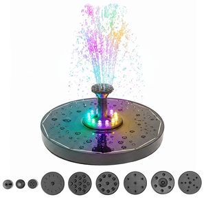 Fântână solară cu iluminare led 16 cm