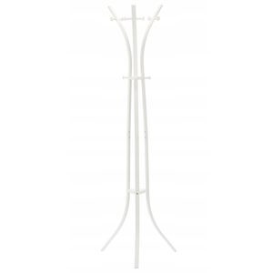 Cuier hol metalic 170 cm, design minimalist, alb