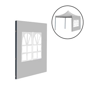 Prelată pentru peretele lateral cu ferestre al unui pavilion de grădină, 3x3 m, gri