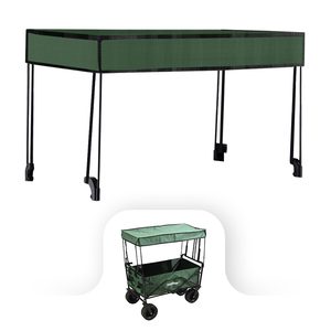 Scaun de plajă premium acoperiș verde