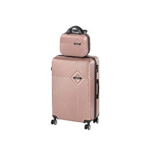 Set de valize cu roți TraveLux Pro V, culoare roz-auriu