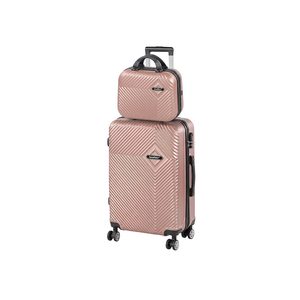 Set de valize cu roți TraveLux Pro VII, culoare roz-auriu