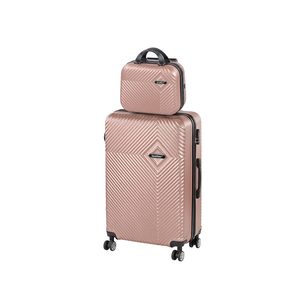 Set de valize cu roți TraveLux Pro VIII, culoare roz-auriu