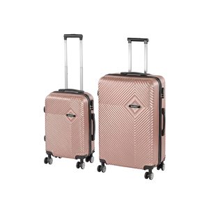 Set de valize cu roți TraveLux Pro X, culoare roz-auriu