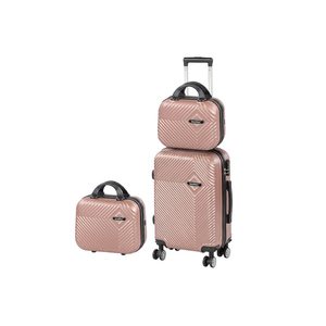 Set de valize cu roți TraveLux Pro XII, culoare roz-auriu