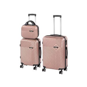 Set de valize cu roți TraveLux Pro XV, culoare roz-auriu