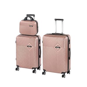 Set de valize cu roți TraveLux Pro XX, culoare roz-auriu