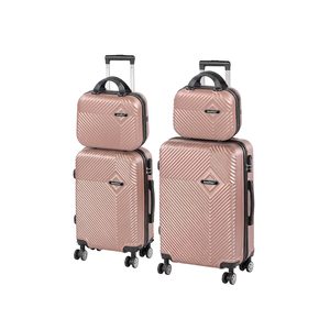 Set de valize cu roți TraveLux Pro XXII, culoare roz-auriu