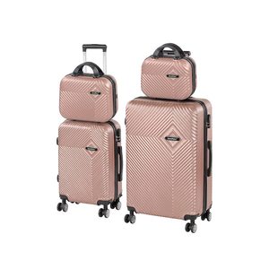 Set de valize cu roți TraveLux Pro XXIII, culoare roz-auriu