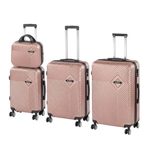 Set de valize cu roți TraveLux Pro XXV, culoare roz-auriu