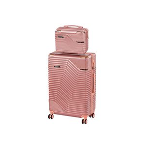 Set de valize cu roți TraveLux Urban VIII, culoare roz-auriu