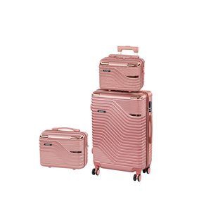 Set de valize cu roți TraveLux Urban XIII, culoare roz-auriu