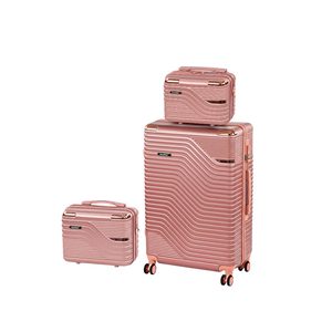 Set de valize cu roți TraveLux Urban XIV, culoare roz-auriu